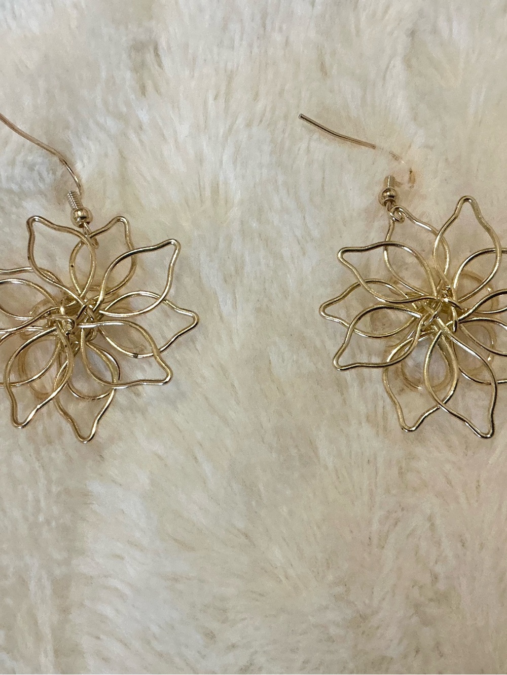 Adornia 14K Plated Wire Flower Drop Earrings - Picture 6 of 7